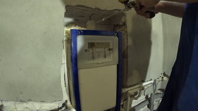 Как вмонтировать инсталляцию IDEAL STANDARD  в стену. экономим пространство в санузле.