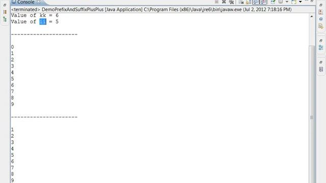 Java Operator plus plus смотреть онлайн
