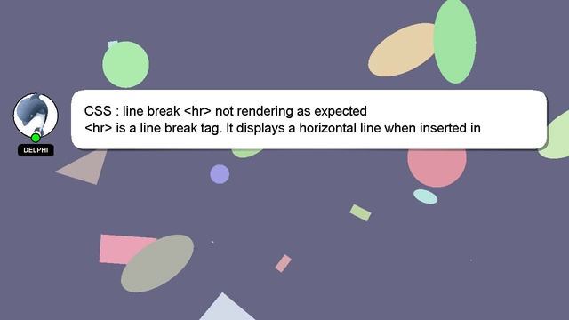 CSS : line break hr not rendering as expected смотреть онлайн