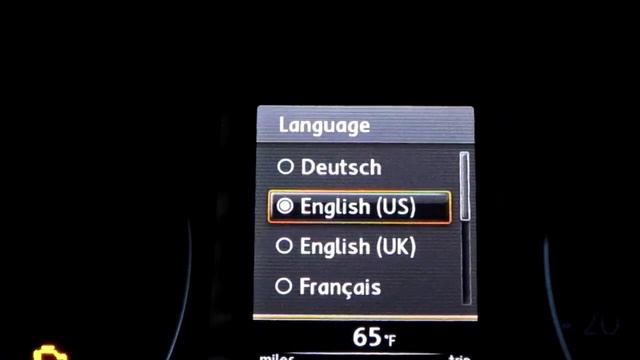 Change default language - Volkswagen MFD walkthrough смотреть онлайн