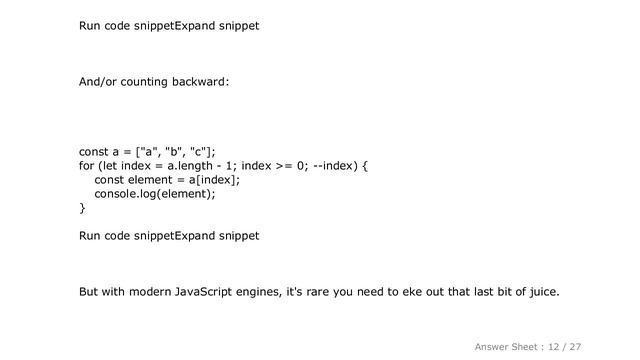 JavaScript : For-each over an array in JavaScript смотреть онлайн
