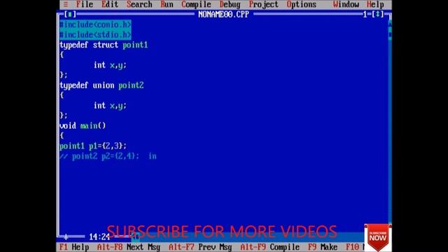 UNION IN C WITH EXAMPLE- 98 смотреть онлайн