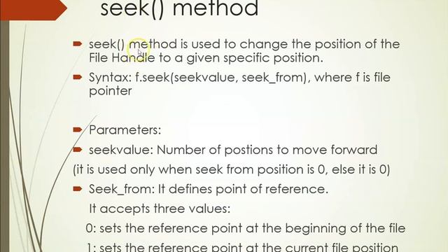 File handling in Python (File methods read, write, tell, seek, append ) смотреть онлайн