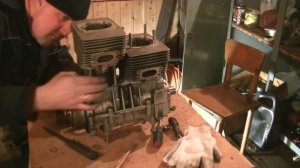 Снегоход Тайга 500. #13 Ремонт двигателя (сборка). Установка (замена) ремня вентилятора.