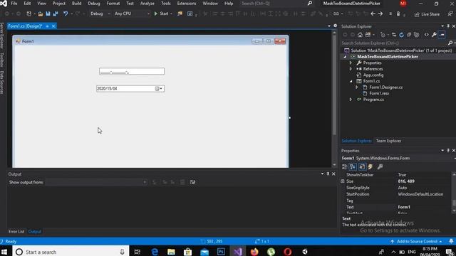 How to use Masked TextBox and DateTimePicker in C# Visual studio | MaskedTextBox C# смотреть онлайн