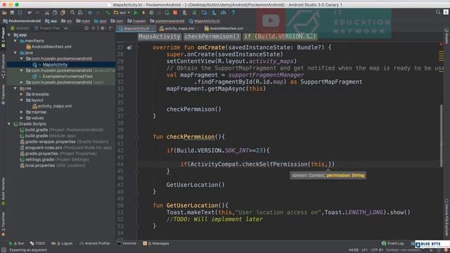 Kotlin android tutorial - 25 - Request on run time permission смотреть онлайн