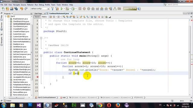 Using Continue Statement in Java Netbeans смотреть онлайн