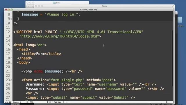 067 Одностраничная обработка формы (Lynda.com) Изучаем php смотреть онлайн