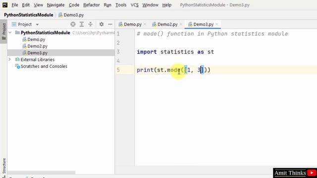 Python mode() function | statistics module | Amit Thinks смотреть онлайн