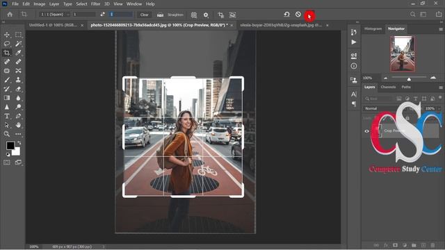 #5 Crop Tool and Perspective Crop Tool in Photoshop | Property Bar of Crop Tool | In Hindi | By CSC смотреть онлайн