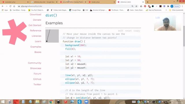 Creative Coding with P5.js. Circles of varying diameter as you move (Part - 1) смотреть онлайн