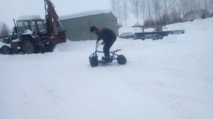 Самодельный Электро квадроцикл Мини 800 . Выезд