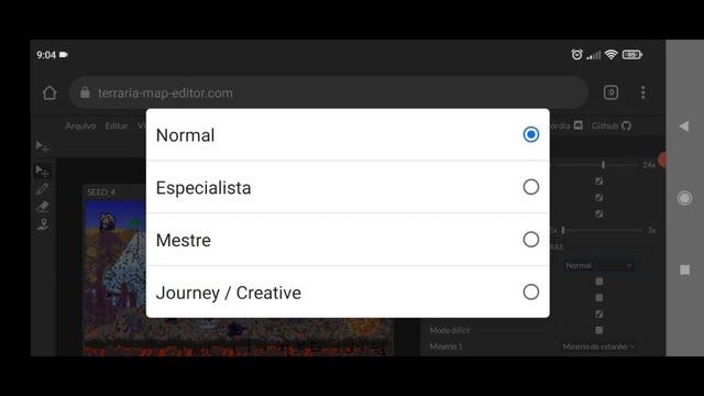 Como Mudar a dificuldade de um mapa ja Criado no Terraria Mobile смотреть онлайн