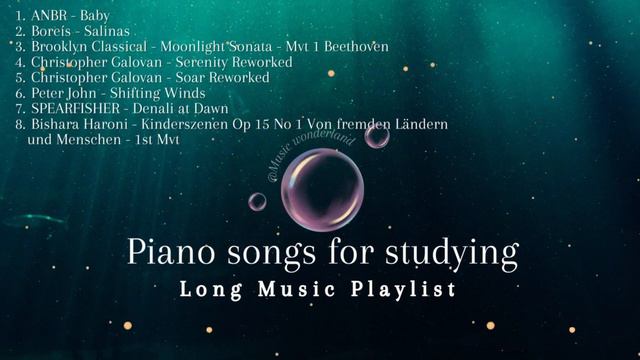 🎹📚Piano Songs For Studying #4 - Long Music Playlist, No Lyrics Music