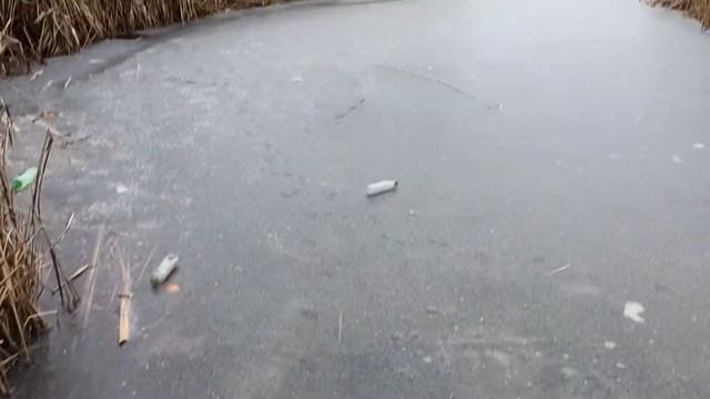 В Воронеже, на водохранилище начал становиться лёд. Скоро на зимнюю рыбалку!!! смотреть онлайн