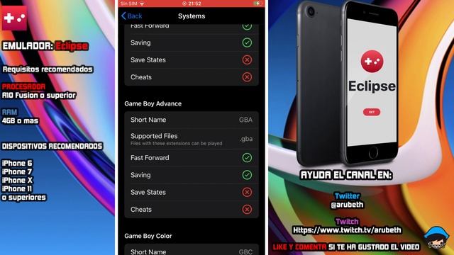?GAMEBOY ADVANCE para iOS con el Emulador Eclipse! 2023?⭐Mejor Calidad⭐ смотреть онлайн