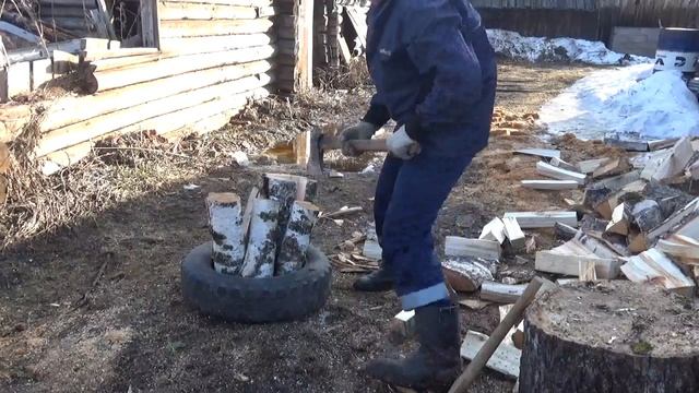 Как колоть дрова колуном смотреть онлайн