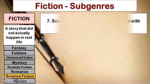 LITERARY GENRES AND THEIR SUBGENRES - 21st CENTURY LITERATURE - ESL