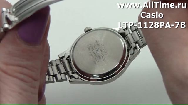 Обзор. Японские наручные часы Casio LTP-1128PA-7B смотреть онлайн
