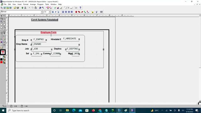 6. Form Like Report in Oracle Reports смотреть онлайн