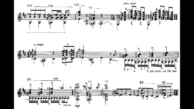 Luiz Bonfa - Passeio no Río (Arr. Barbosa-Lima) for Guitar (Score video) смотреть онлайн