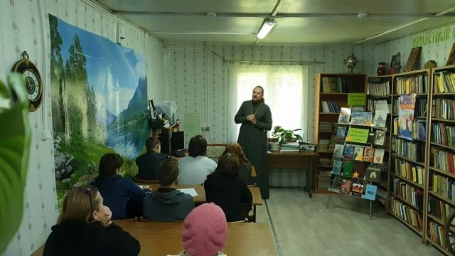 Тумановская сельская библиотека. Встреча со школьниками. смотреть онлайн