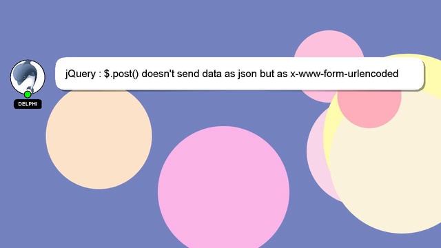 jQuery : $.post() doesn't send data as json but as x-www-form-urlencoded instead смотреть онлайн