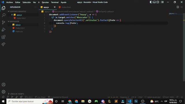 JAVASCRIPT BUSCADOR en TIEMPO REAL смотреть онлайн