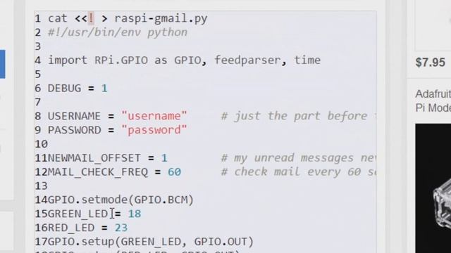 Raspberry Pi Tutorial - Gmail LED Email Notifier смотреть онлайн
