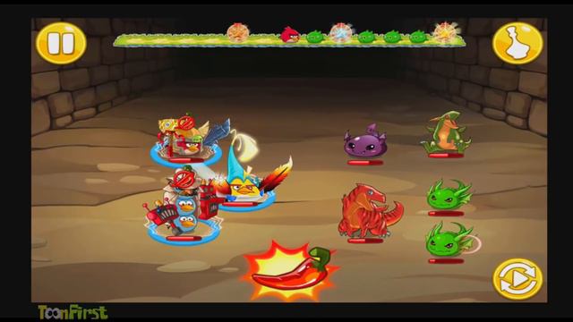 Angry Birds Epic: Vs Green Boss Dragon - Angry Birds Vs Puzzle and Dragons смотреть онлайн