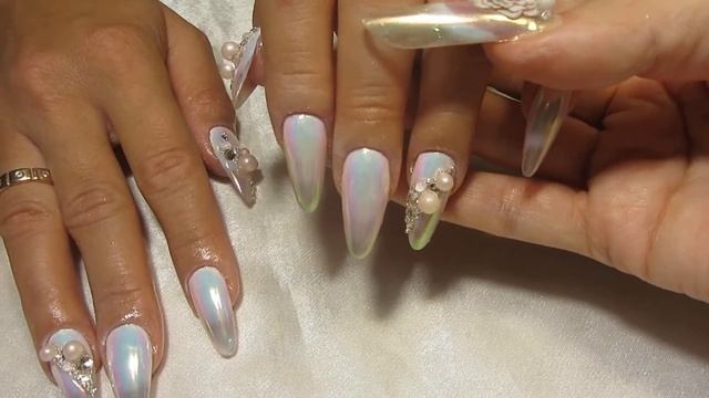 Коррекция, омбре гель лаком, втирка аврора, Swarovski, Swarovski pixie смотреть онлайн