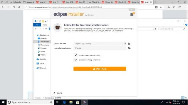 Use Eclipse Installer for Eclipse JEE 2019 and JDK 1.8 on Windows смотреть онлайн