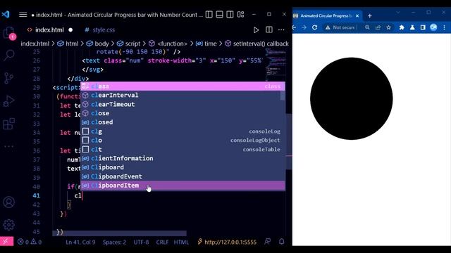 How To Make Circular Progress Bar Using HTML CSS JavaScript |Circular Progress bar with Number Coun смотреть онлайн