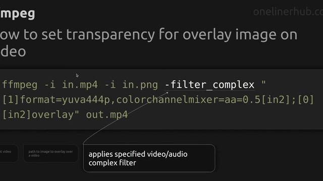How to set transparency for overlay image on video #ffmpeg смотреть онлайн