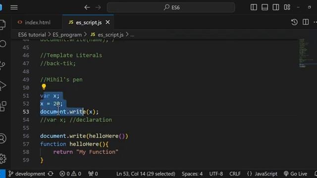 ECMA Script Tutorial | ES6 | Variable Hoisting | Use Strict | ES6 in Hindi | #5 смотреть онлайн