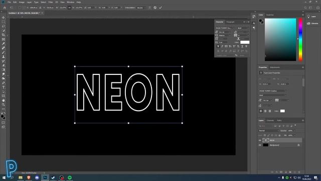 How to make NEON effect on Photoshop? смотреть онлайн