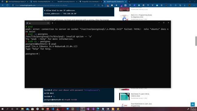 Instalando PostgreSQL en Ubuntu Linux смотреть онлайн