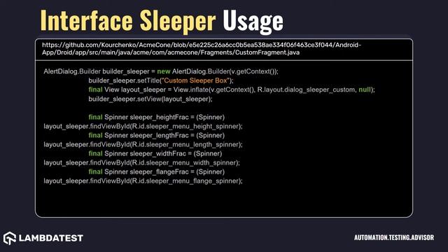 org openqa selenium support ui Interface Sleeper with example смотреть онлайн