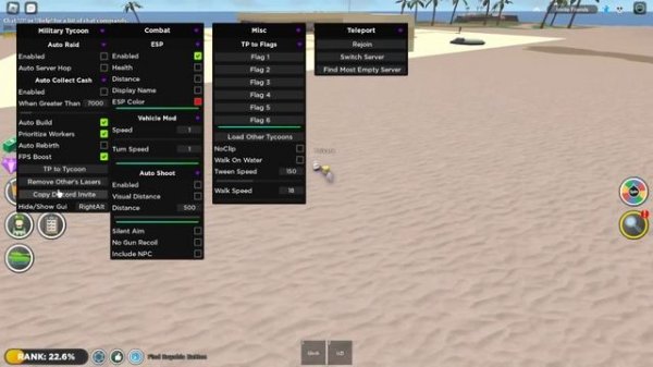 [UPDATE!] Military Tycoon Script | Auto Build, Auto Cash, Esp, And MORE!