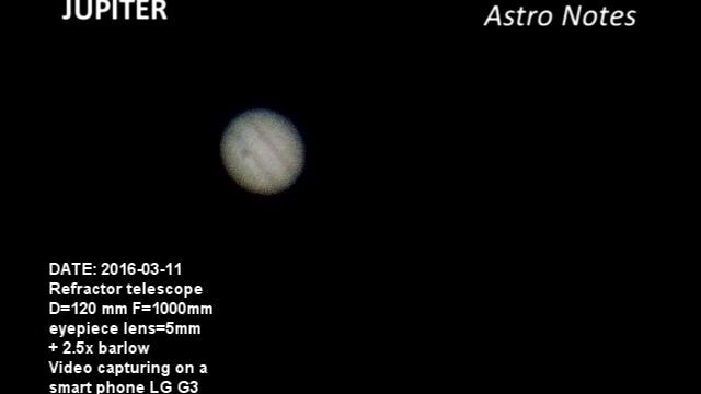 JUPITER THROUGH MY TELESCOPE (March 11 2016) смотреть онлайн
