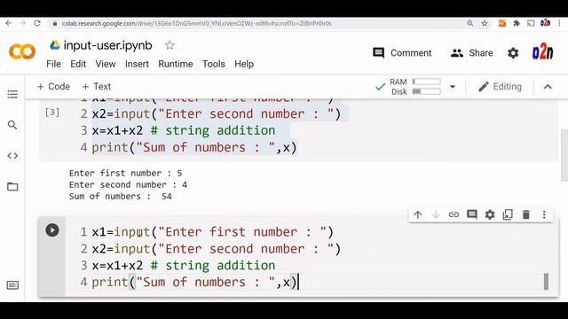 Getting user input in Python & printing output after converting into integer by using int() functio смотреть онлайн