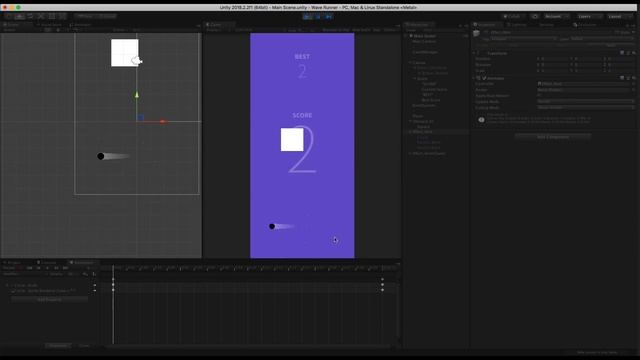 Making "Wave" (Hyper-Casual Game) in Unity 2018 - 3/4 (No Audio) смотреть онлайн