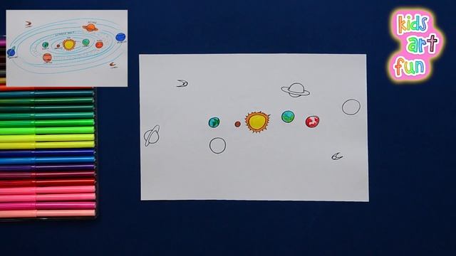 How to draw Solar System Planet Orbits - labeled science diagram смотреть онлайн