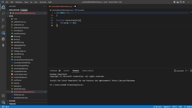 Nested JSON with Recursive Function in Simple JavaScript смотреть онлайн