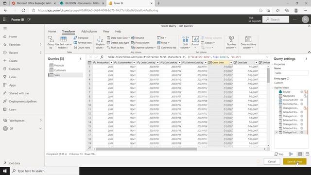 Power BI Service - DataFlow (Поток данных) смотреть онлайн