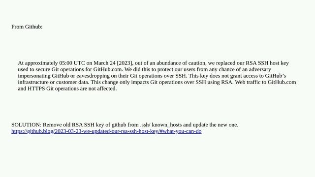"Warning: Remote Host Identification Has Changed" — Did GitHub change their RSA key? смотреть онлайн