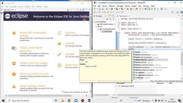 Tutorial Membuat Socket Java (Local Host) dengan menggunakan software Eclipse смотреть онлайн