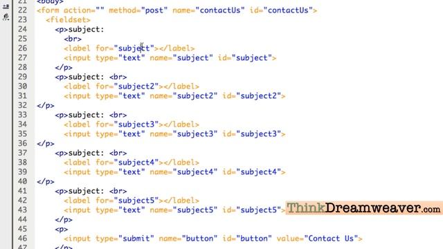 Dreamweaver CSS5.5 HTML5 CSS3 Tutorial PHP forms email contact form part 1 смотреть онлайн