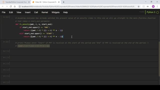 Python Corporate Finance - Future Value of an Annuity смотреть онлайн