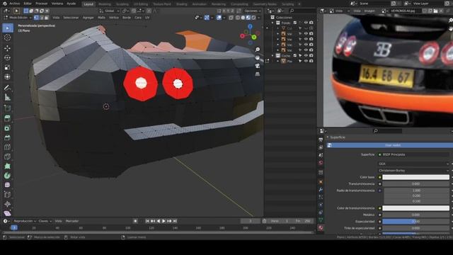Bugatti Veyron SS | Low Poly Timelapse | Blender смотреть онлайн